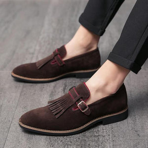 Men Suede Leather Tassel Shoes ( 💥Over $99+ ,Code SAVE10🛒)