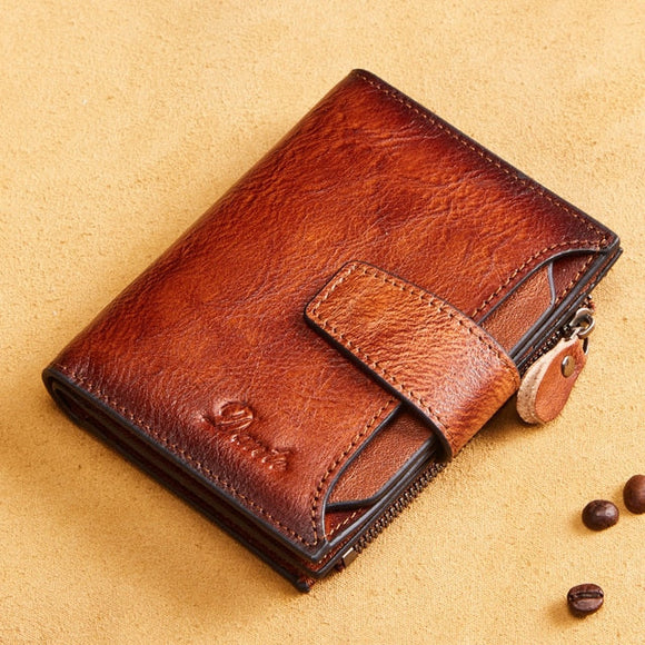 Genuine Leather Mens Multiple Card Slots Wallet