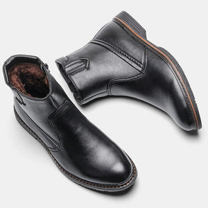 Men Handmade Leather Warm Boots