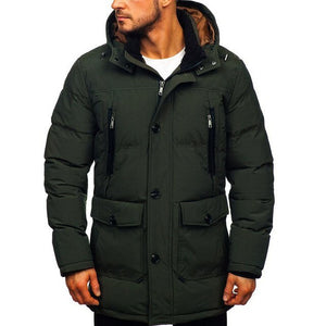 Men Removable Hooded Cotton Jackets