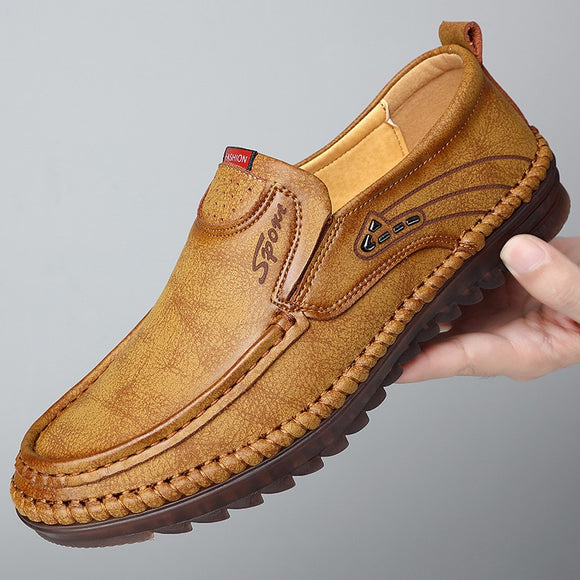Men Leather Slip-On Soft Casual Shoes
