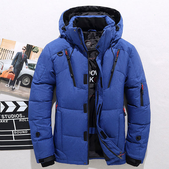Men Warm Hooded Thick Puffer Jacket