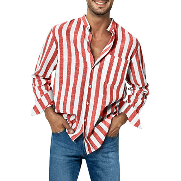 Mens Striped Linen Shirts