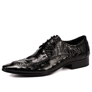 Men Leather Brogues Office Lace Up Shoes