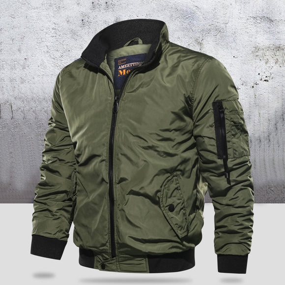 Men Casual Long Sleeve Military Slim Bomber Jacket ( 💥 $10 OFF OVER $89 🛒)