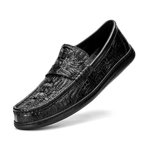 Crocodile Grain Style Soft Men Loafers Shoes