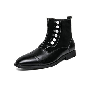 Men Pointed Toe Chelsea Ankle Boots