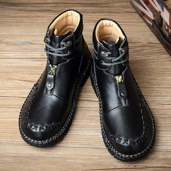 Men Fashion Leather Ankle Boots