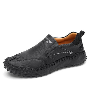 Men Leather Casual Lace-Up Loafers