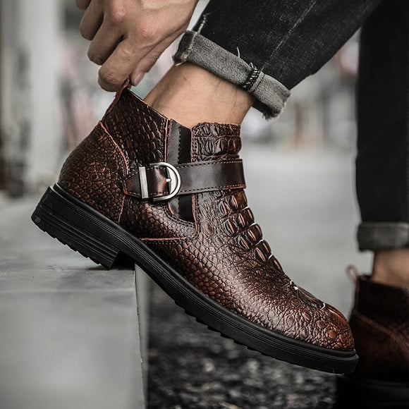Leather Business Men Boots