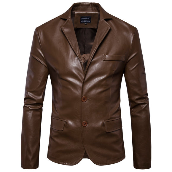 New Men Leather Business Jackets