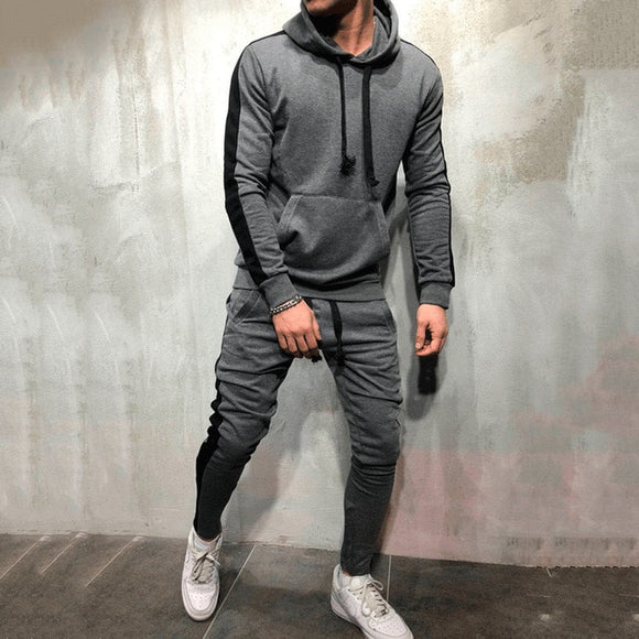 New Sets Mens Tracksuit Hooded Sweatshirt + Drawstring Pants( 💥Over $89+ ,Code SAVE10🛒)