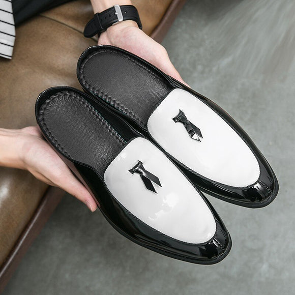New Leather Slip On Slippers