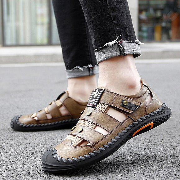 Men Big Size Leather Sandals( 💥Over $89+ ,Code SAVE10🛒)