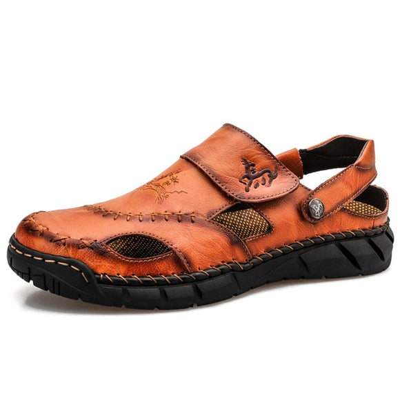 New Men Leather Classic Roman Sandals ( 💥Over $89+ ,Code SAVE10🛒)