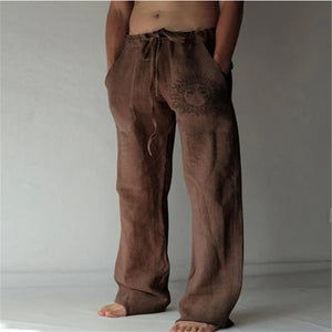 New Vintage Men Cotton Linen Pants