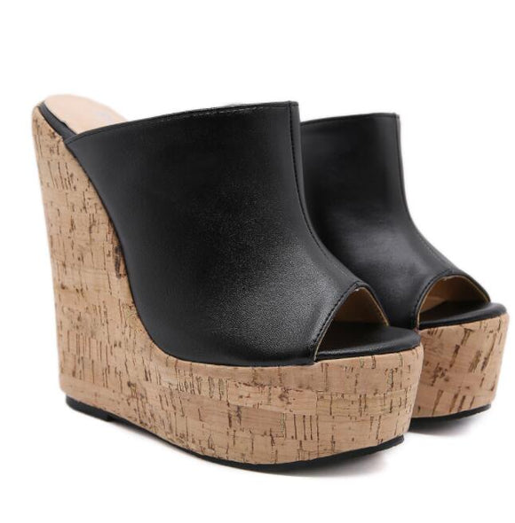 Newest Peep Toe Platform Wedge Woman Sexy Super High Sandals( 💥Over $89+ ,Code SAVE10🛒)