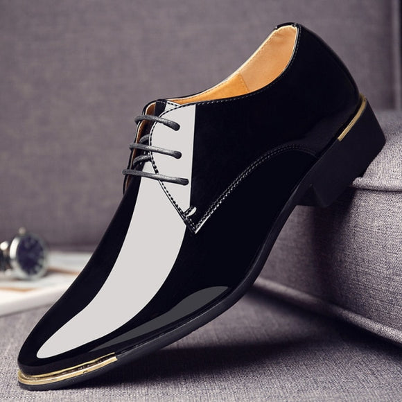 Men Patent Leather Dress Shoes ( 💥 $10 OFF OVER $89 🛒)