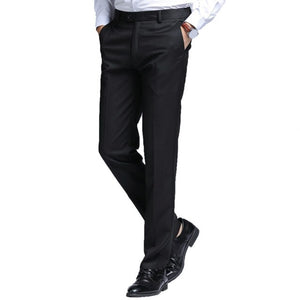 Men Suit Solid Color Elastic Straight Business Formal Pants ( 💥Over $89+ ,Code SAVE10🛒)