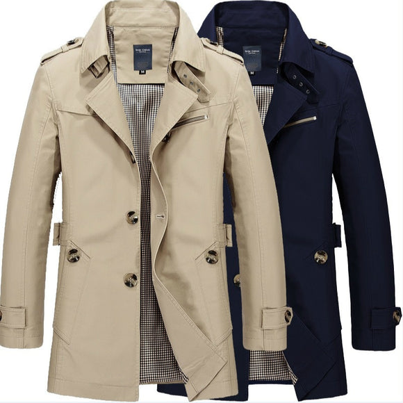New Classic Men Breasted Overcoat
