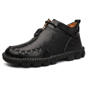 Men Cow Split Leather Casual Ankle Boots
