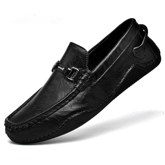 Men Leather Casual Driving Shoes