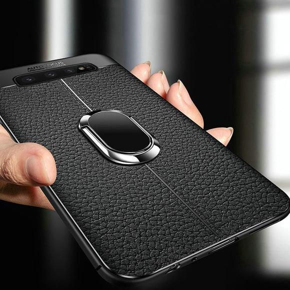 Luxury Shockproof Ultra Thin Soft Silicon Anti-knock Phone Case + Strap +Holder For Samsung Note10 Note10 Plus S10 S10Plus S10E Note 9/8 S9 S8/Plus