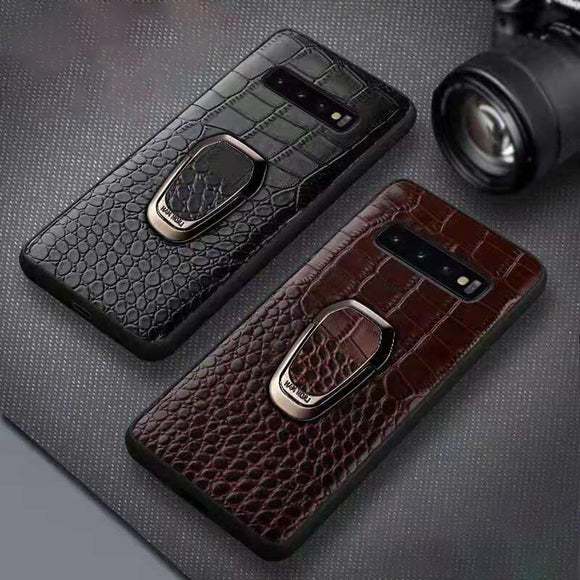 Magnetic Suction Crocodile Texture Phone Case For Samsung S10 S10Plus Note10 note9 note8 s9plus