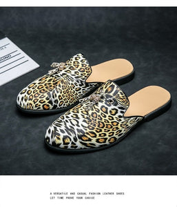 Summer Men Casual Leopard Slippers