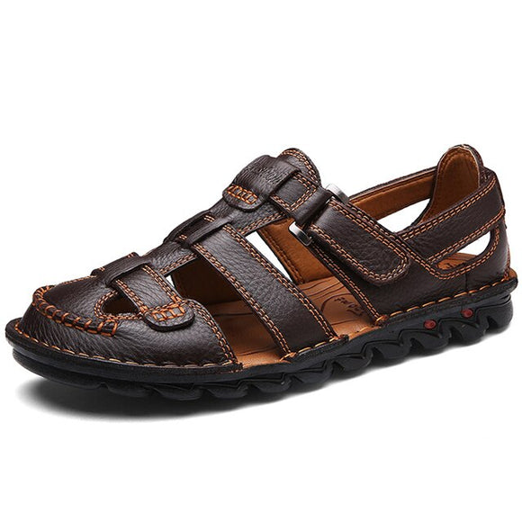 Summer Men Leather Outdoor Sandals