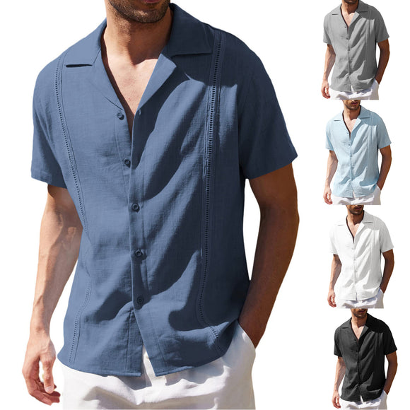 Summer Men Loose Buttons Shirts