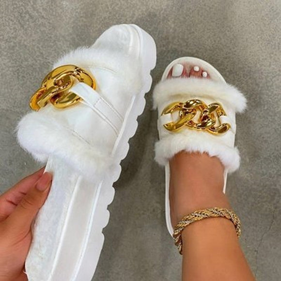 Women Fashion Plush Slippers