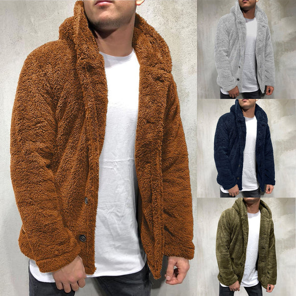Warm Sweater Coat Thick Fleece Men