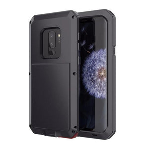 Luxury Doom Armor Dirt Shock Waterproof Metal Aluminum Phone Case For Samsung Note 10 pro S10 plus S10 lite S10 Note 9 8 S9 S8 Plus+ Film + Strap
