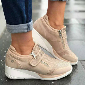 Women Zipper Platform Shoes