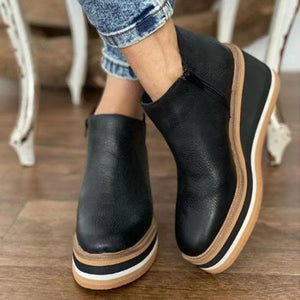Women Round Toe Heel Lace Up Ankle Boots  ( 💥Over $89+ ,Code SAVE10🛒)