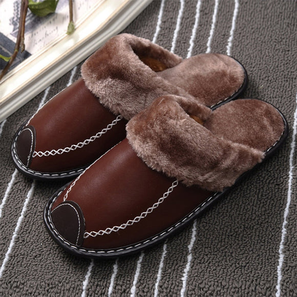 Couple Indoor Non-Slip Thermal Warm Furry Slippers