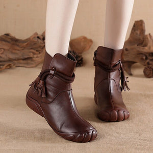 Women Leather Short Boots