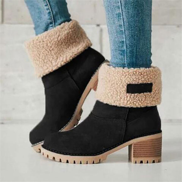 Women Winter Fur Warm Snow Boots  ( 💥Over $89+ ,Code SAVE10🛒)