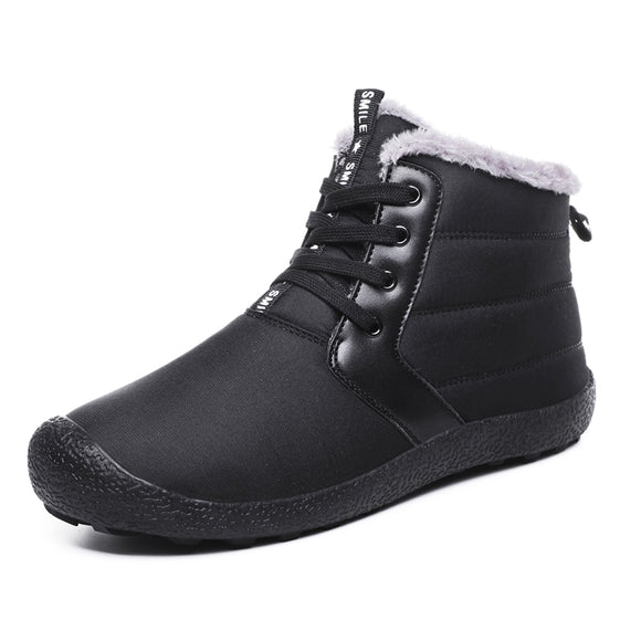 Men Winter Casual Lace Up Snow Boots