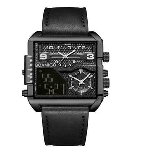 Multi Time Zone Square Luxury Watch