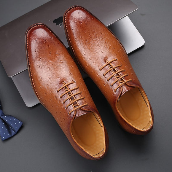 Men Vintage British Formal Dress Business Shoes
